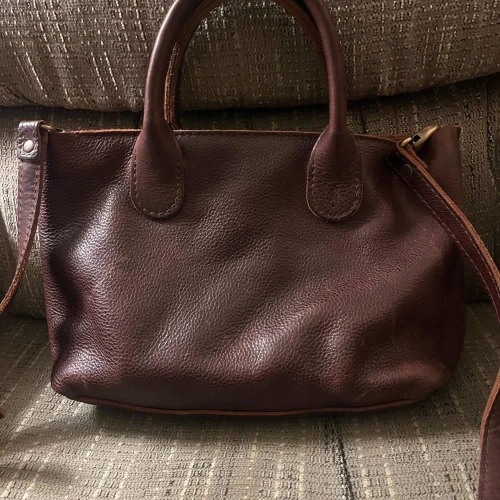Portland Leather Dark Brown Crossbody Bag - Picture 2 of 6
